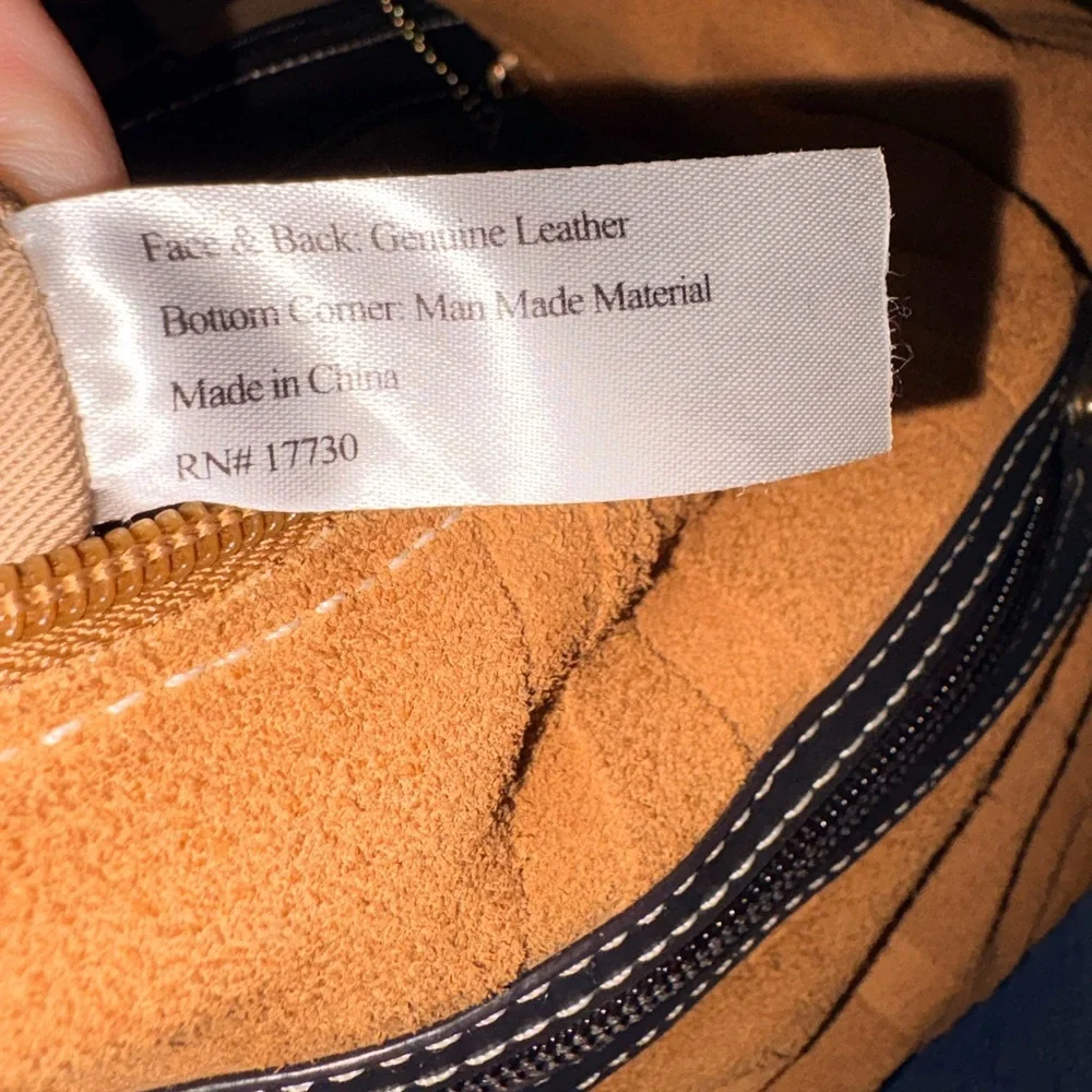 Isaac Mizrahi Brown Suede Logo Hobo Shoulder Bag Y2K